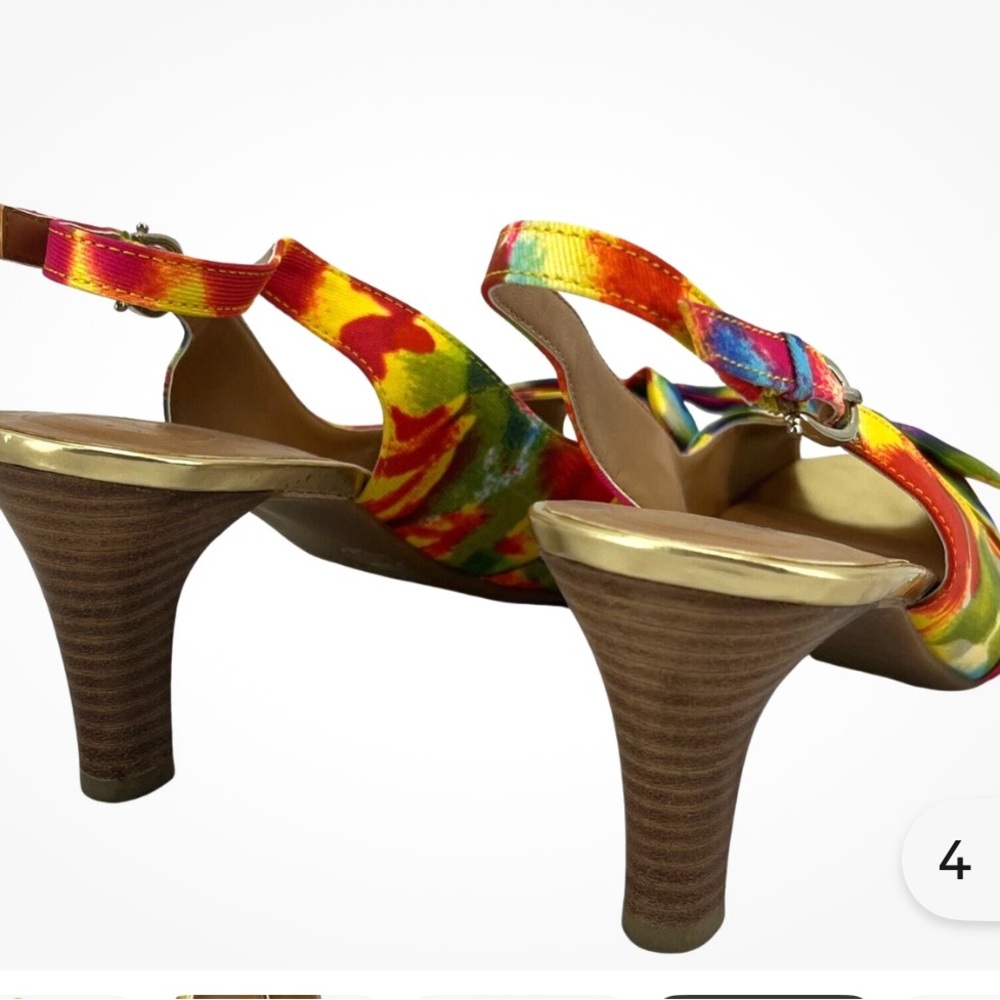 Etienne Aigner Red and Yellow Heels